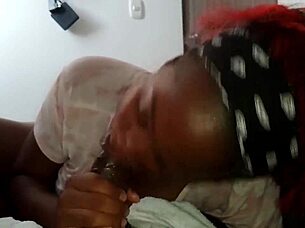 A hot sloppy head sextape with big tits and cum for stepdad