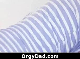 Step dad asks his hot help for cum