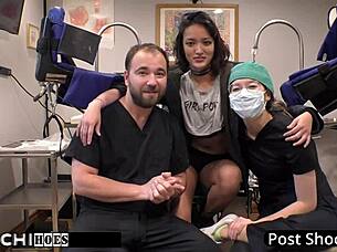 Human Guinea Pig Gets Mandatory Hitachi Orgasms From Nurse - Channy Crossfire