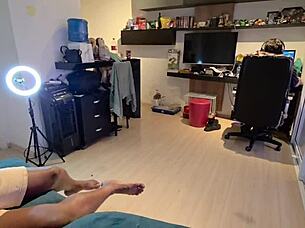 The cuckold felt jealous as I distracted his wife with my big black cock.