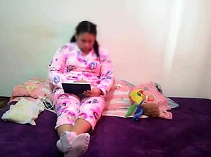 my stepsister always masturbates, wants to suck my cock