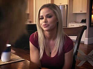 Blindfolded divorce party with creampie and 3some!