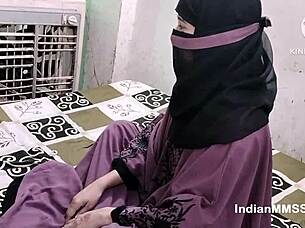 indian muslim bhabhi in hijab gets hot sex with husband.