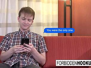 Big Boobed Babe Takes Step-Brother's Fat Cock For Blowjob