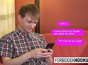 Big Boobed Babe Takes Step-Brother's Fat Cock For Blowjob