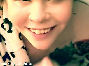 all smiles during cum shots