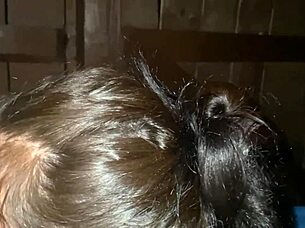 Wife sucking and fucking in public