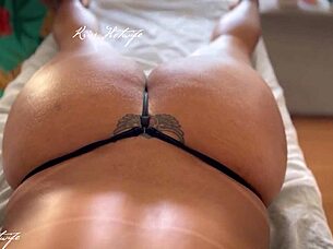 During the massage, I went topless and wore a tiny bikini, noticed by the masseuse