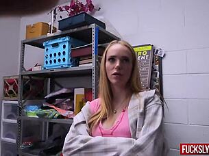 Shy teen stripped down for deepthroat check