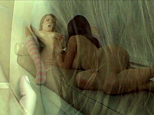 Partying lesbians enjoy a lively party that turns into a group activity with eating