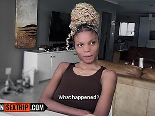 Did you see that ebony tricked into interracial deepthroat?