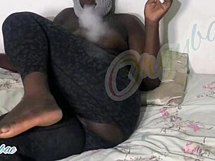 eat my shaved pussy, this huge cock is stretching me wide