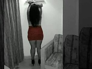 Mexican wife enjoys time with her black lover in a hotel room.