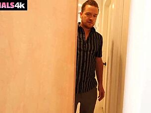 April gets double teamed by boyfriend and stepbro