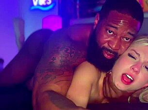 Hot blonde cheerleader Kait gets bred with monster cock and cum in mouth!