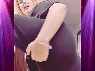 girlfriend shakes booty in boyfriend's clothes for domination