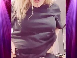 girlfriend shakes booty in boyfriend's clothes for domination