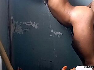 Young Ebony Babe Takes Double Cock in Her Tight Pussy and Ass.