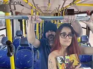 Student fucked by stranger on the bus.