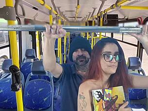 Student fucked by stranger on the bus.