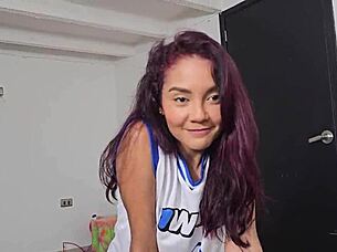 Horny Latina Devours Brother-In-Law's Cock