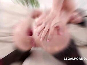 nicole black takes balls deep anal dp