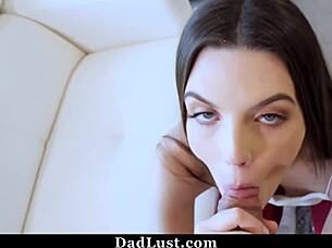 Troublemaker stepdaughter punished by stepfather