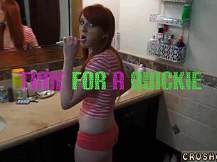 Step Mom Helps Daughter Workout with Dad Spying