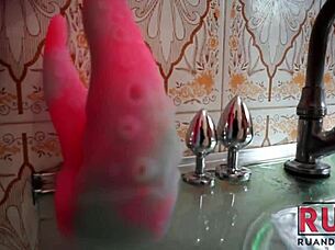 slut feels intense anal pleasure with toys