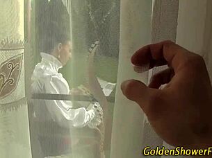 Old Fetish Slut Gets Fucked Hard with Golden Shower and Monster Cock Outdoor in High Definition.