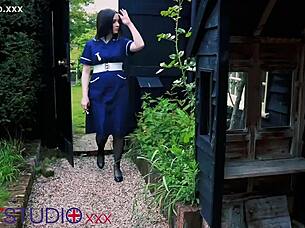 British nurse teaches condom use and cock wanking!