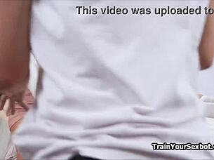 Female Bot Tag Teamed by Curious Couple