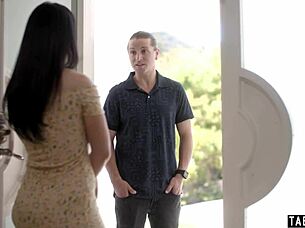 Jennifer White Interacts with Her Neighbor.