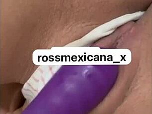 Hot Mexican Beauty Inserts Dildo Deeply And Enjoys Every Moment Without Stopping!