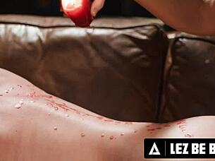 Power outage leads to wild lesbian romp with wax!