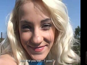 Double filled creampie with Justine Ashley in teen scene