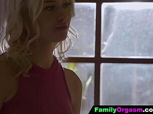 Raunchy STEP DAUGHTER tempts STEP DAD in BEDROOM for INTENSE ORGASM