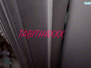 Step mom gives peeping step son blowjob handjob titjob and receives facial