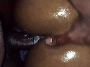 Look At That Pretty Oiled Black Ass Getting Fucked!
