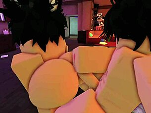 intensely teaching her ass to take a big white cock in roblox