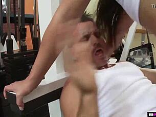 hot teen gets seduced and fucked during her gym workout