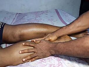 milf stepmom enjoys hot massage and fucking in village