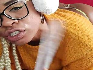 I am a latina slut swallowing dildo