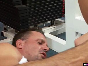 hot teen gets seduced and fucked during her gym workout