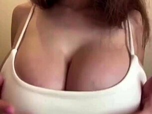stepmother's big milky tits get a massage
