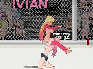 Princess Vivian Fights Paris in Street Catfight Wrestling