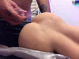 i'm playin with my sex toy in the dollhouse, but it's gettin all messy outside