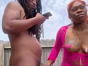 Outside getting a rough workout