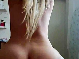 Hard not to cum watching this blonde's perfect ass riding in cowgirl POV! 😍