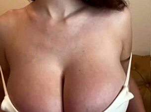 stepmother's big milky tits get a massage